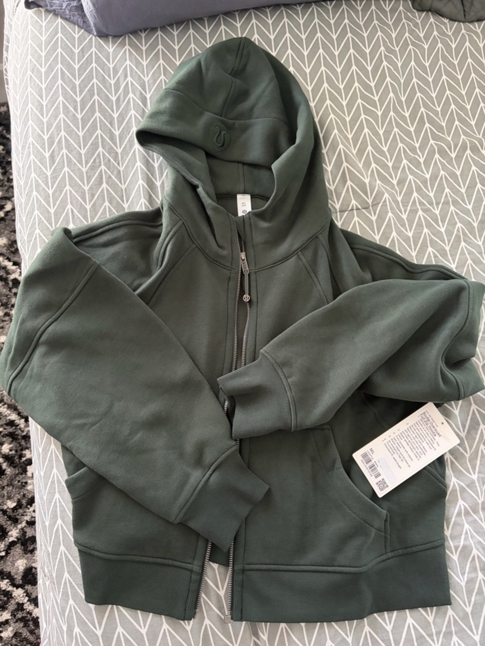 Lululemon Forest Green Zip-Up Hoodie